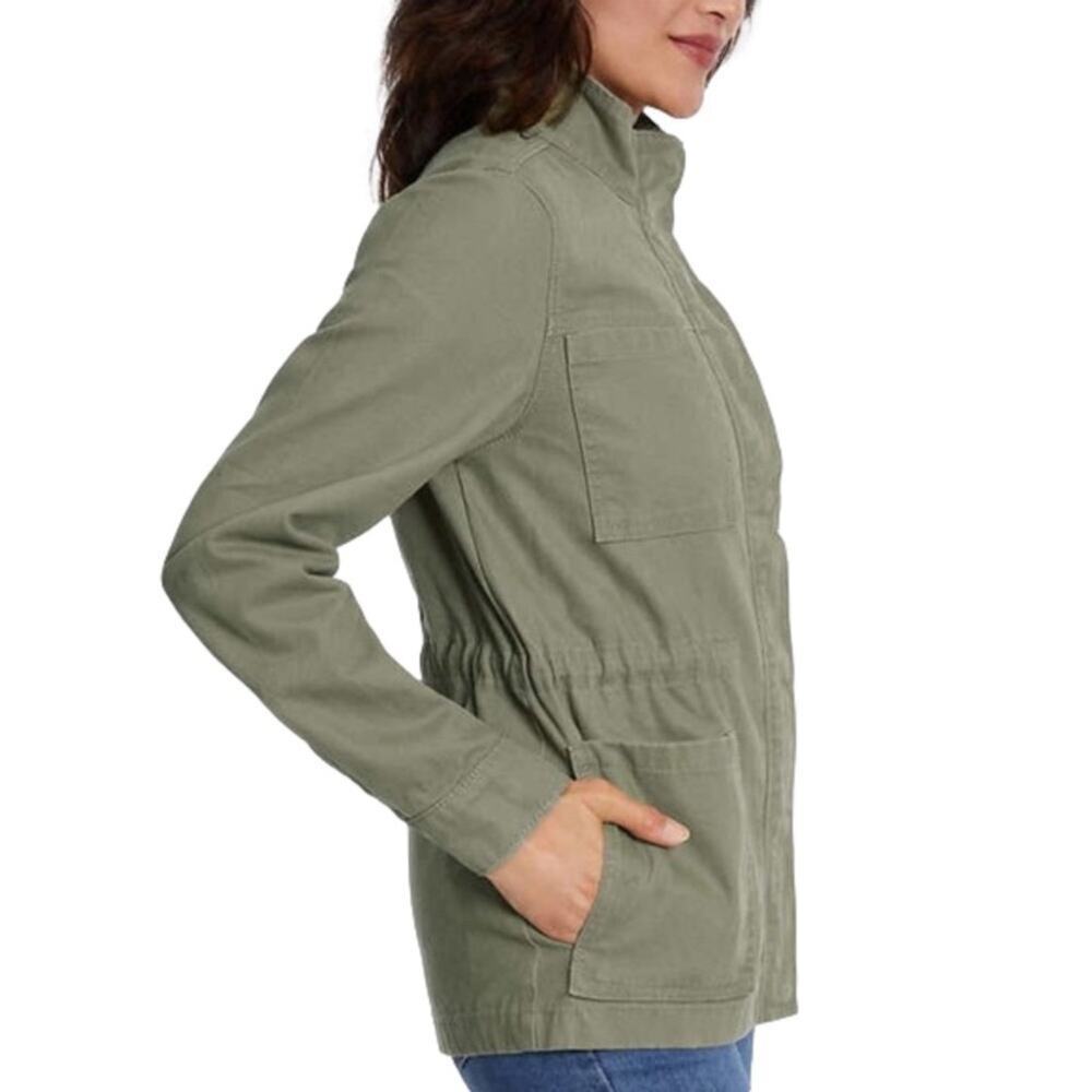 Vintage America Women's Canvas Anorak Olive Green Jacket Size Small NWT - Picture 9 of 10